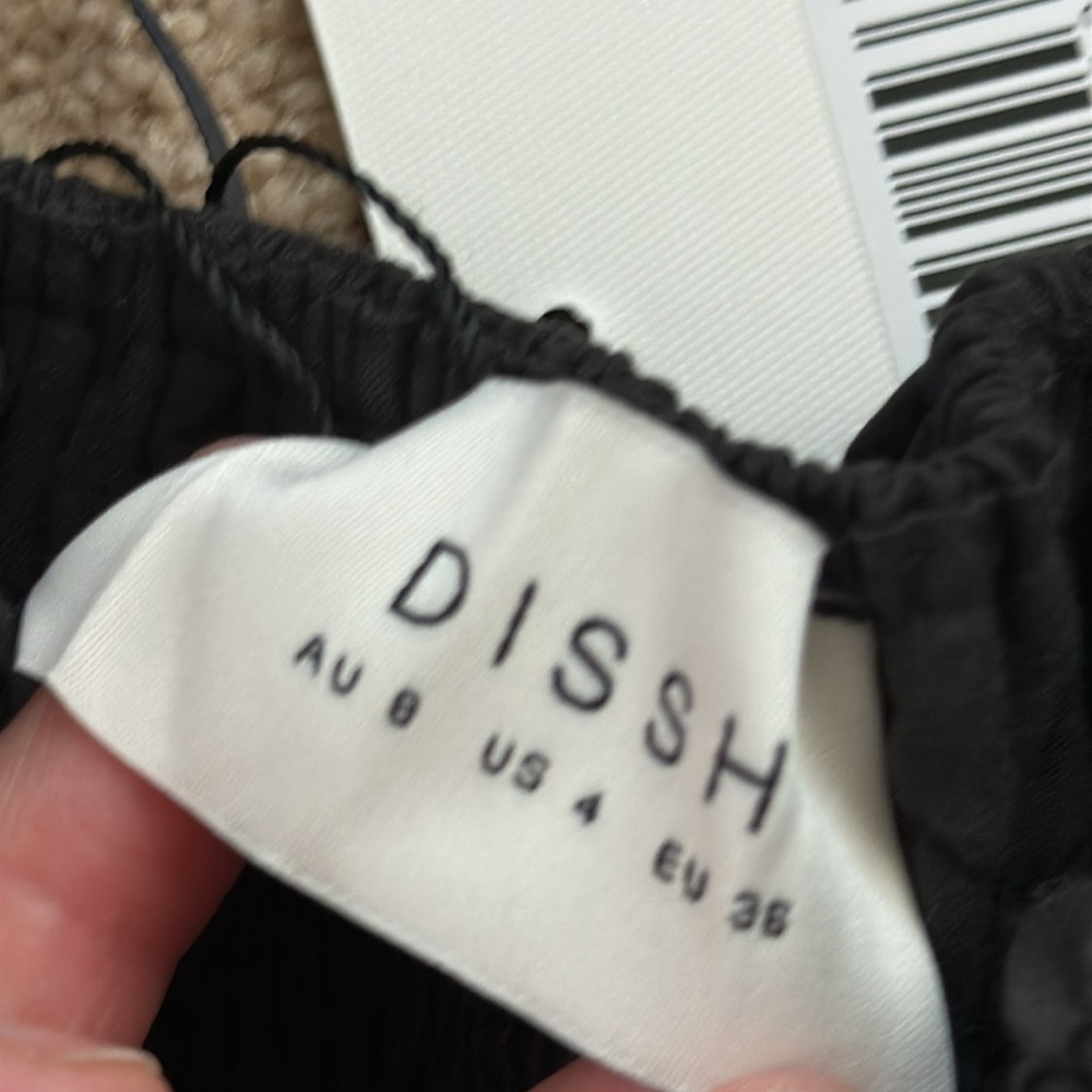 DISSH Black and Cream Strapless Mini Dress - Picture 5 of 14
